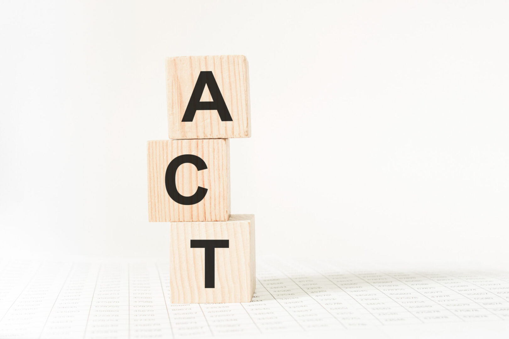 words on wooden cubes, white background. business concept